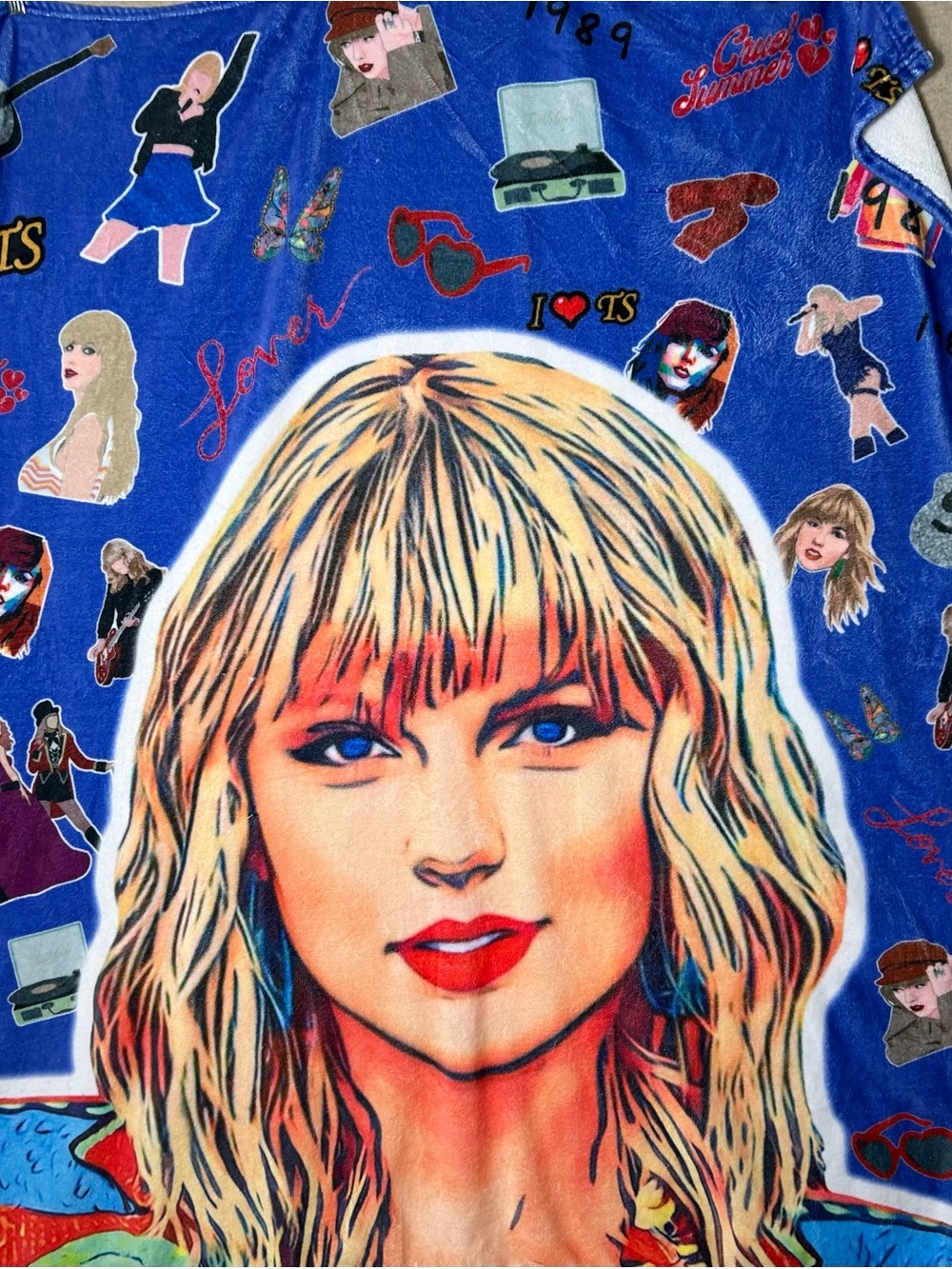 Swiftie Themed Plush Throw Blanket Cruel Summer Lover Songs 1989 Soft Cozy Music